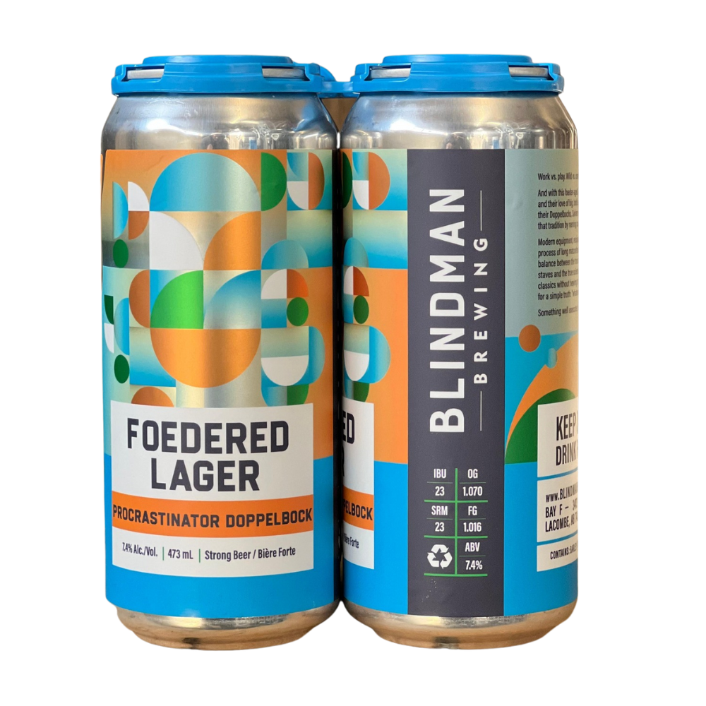 Blindman Brewing Foedered Lager - Doppelbock 4 x 473ml
