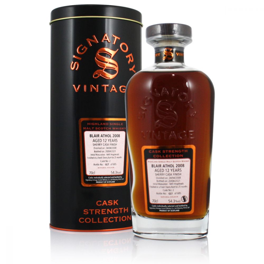 Blair Athol 12 Year Old 2008 (cask 2) β Cask Strength Collection Signatory
