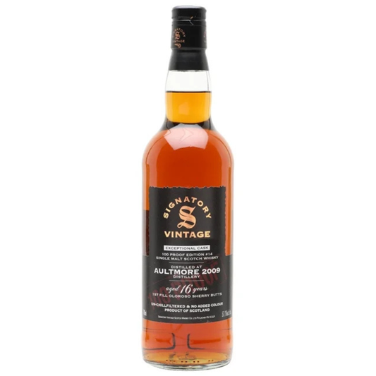 Signatory Aultmore 16 Year Old 2009 100 Proof Exceptional Cask