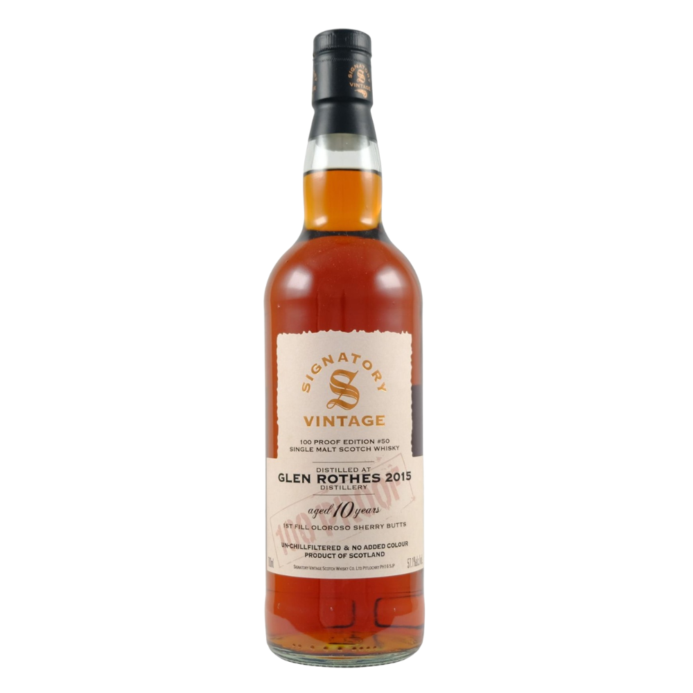 Signatory Glen Rothes 10 Year Old 100 Proof #50