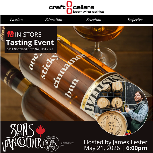 In-Store Tasting: Sons of Vancouver Canadian Whisky May 21, 6:00PM