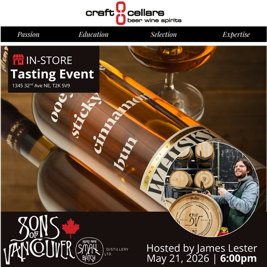 In-Store Tasting: Sons of Vancouver Canadian Whisky May 21, 6:00PM