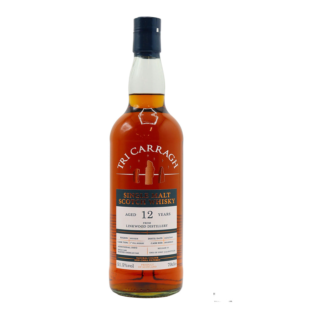 Linkwood Single Cask # 1st Fill Sherry 2010-12 year old (Tri Carragh)