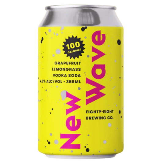 Eighty-Eight Brewing Co. New Wave Grapefruit Lemongrass Vodka Soda 4 x 355 ml  (DISC)