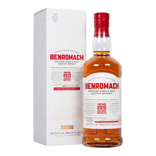 Benromach 2010 – Cask Strength Batch 1 Speyside Single Malt Scotch Whisky