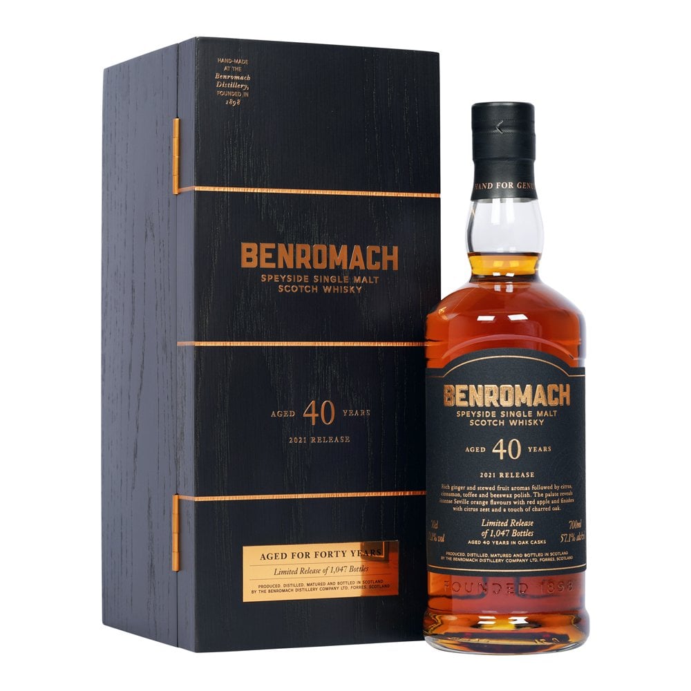 Benromach 40 Year Old 2021 Release Speyside Single Malt Scotch Whisky