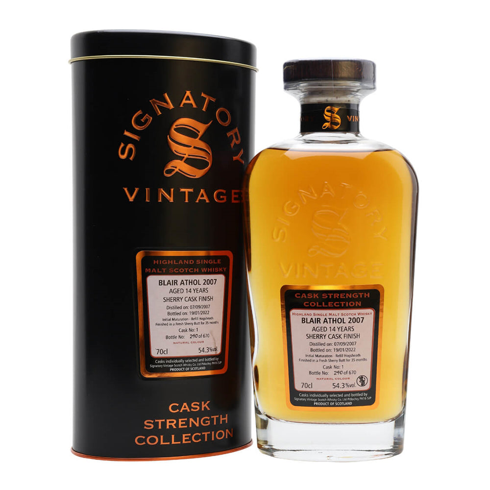 Blair Athol 2007 14 Year Old Sherry Cask Highland Single Malt (Signatory Cask