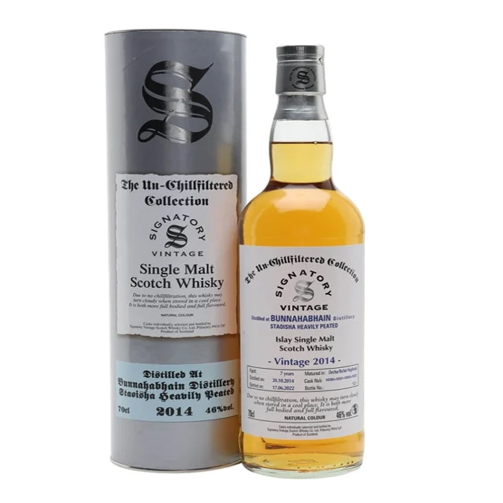 Bunnahabhain Staoisha 2014 -7 Year Old (Signatory)