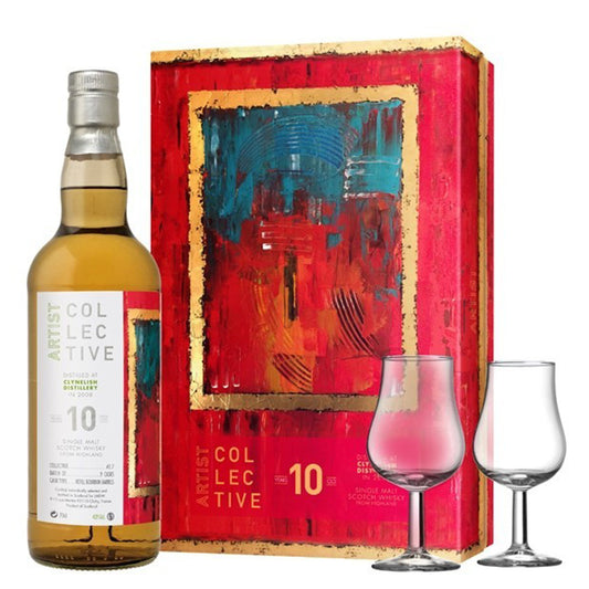 Clynelish 10 Year Old 2008 – Artist Collective Gift Pack with 2x Glasses