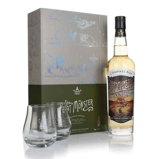 Compass Box The Peat Monster Gift Pack with 2x Glasses