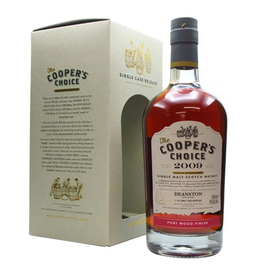 Coopers Choice Deanston Single Cask Port Finish #5211 – 2009 11 Year Old