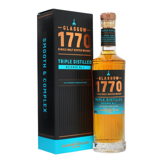 Glasgow 1770 Single Malt Scotch Whisky – Triple Distilled Release No.1