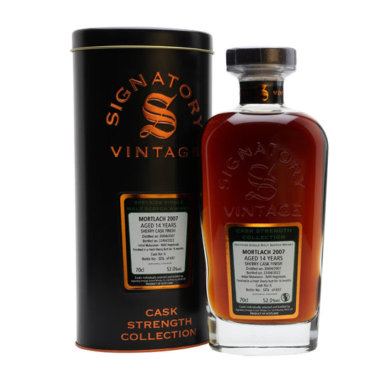 Mortlach 2007 14 Year Old Sherry Finish Speyside Single Malt (Signatory Cask Strength