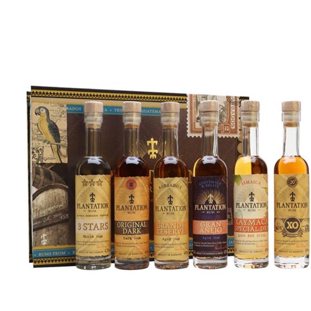 Plantation Artisanal Rum Cigar Box Gift Set