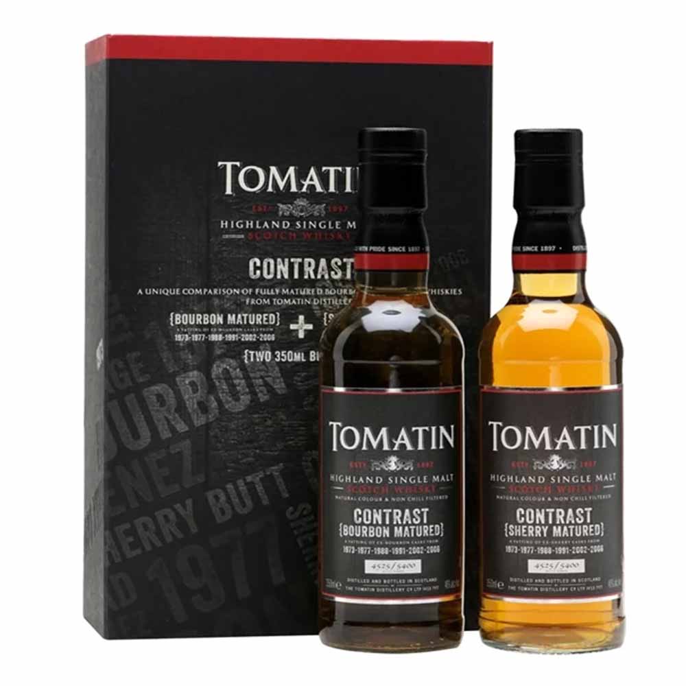 Tomatin Contrast 2 pack Highland Single Malt Scotch Whisky (2x 350ml)